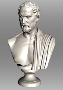 LB 469 Busto Demostene su plinto h. cm. 75