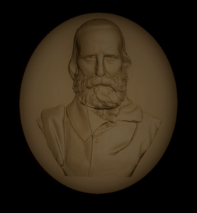 LR 175 Bassorilievo Giuseppe Garibaldi - ovale